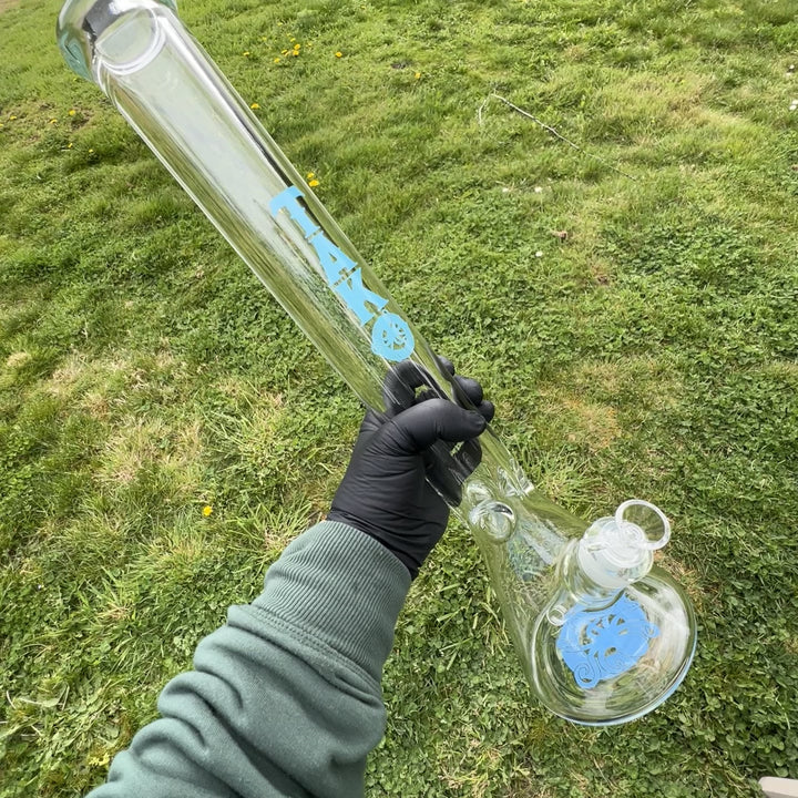 9 mm TAKO Label Beaker Bong Blue-18"