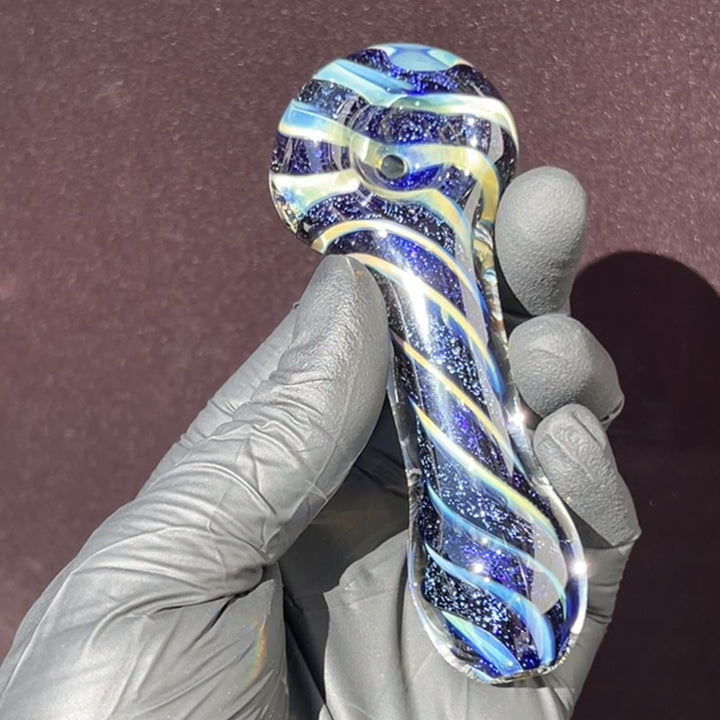 Fumed Dichro Spoon Glass Pipe Tiny Mike