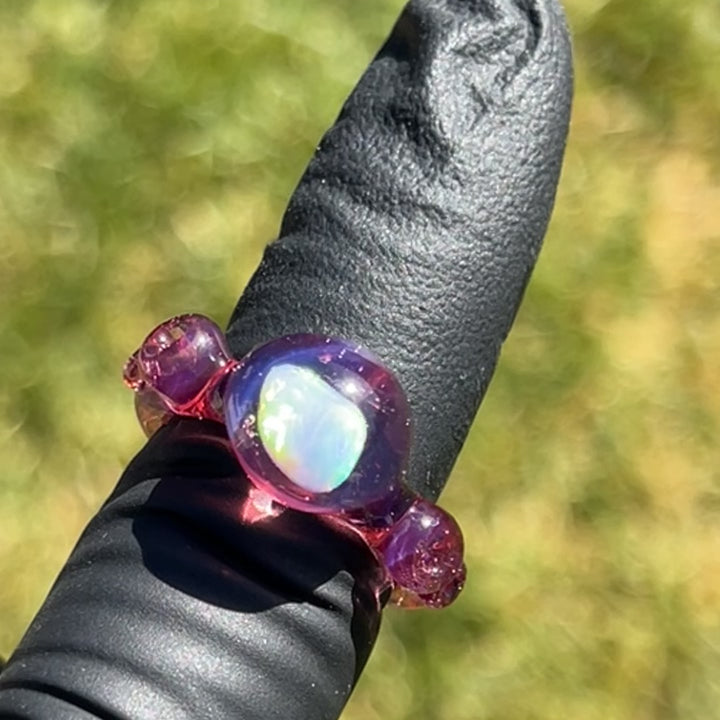 Chunky Opal  Glass Ring
