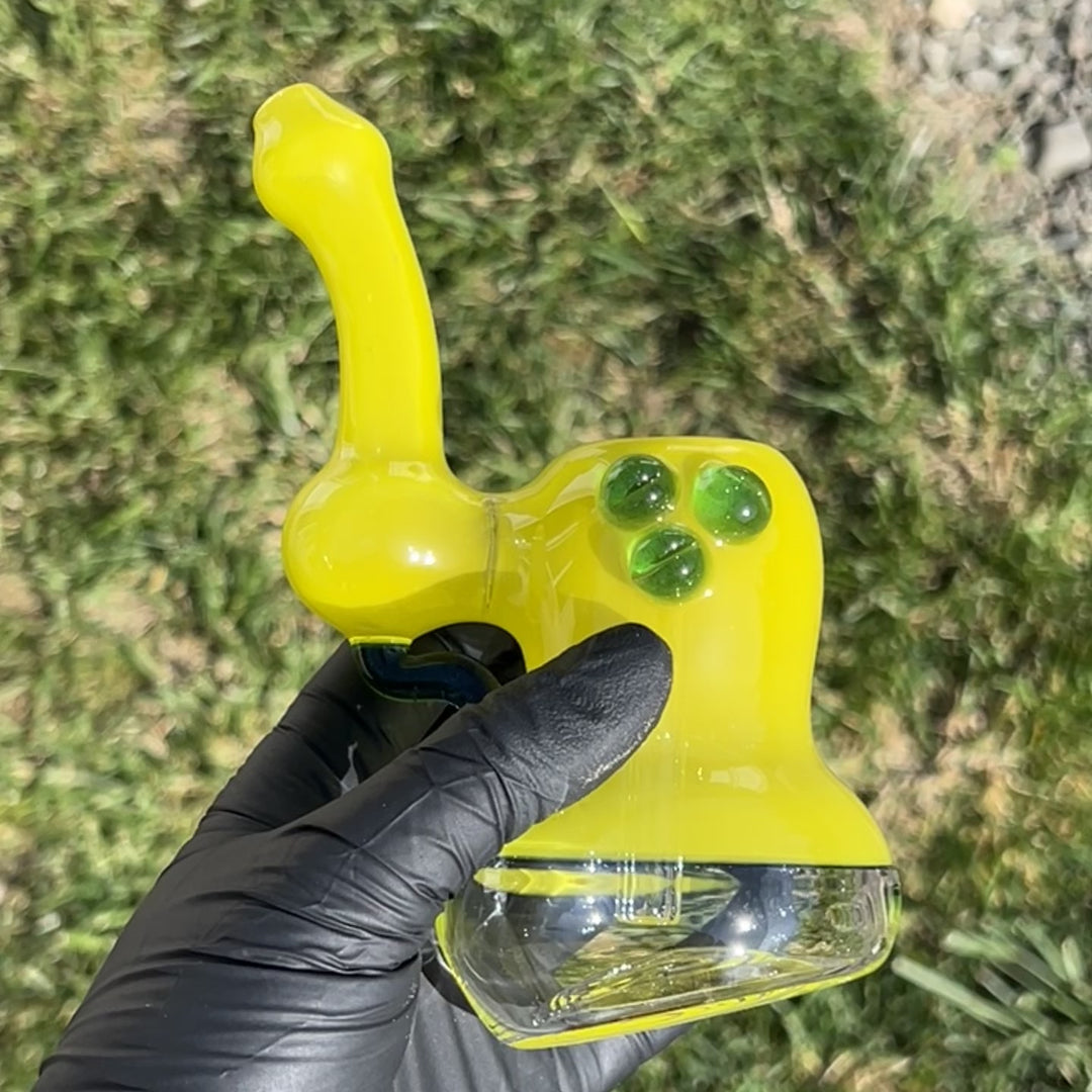 Yellow Marble Bubbler