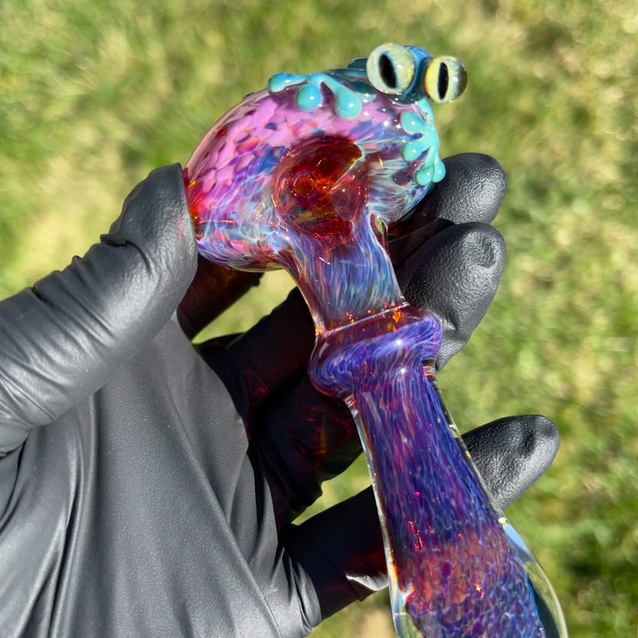 Grape Fizz Purple Frog Spoon Glass Pipe Beezy Glass