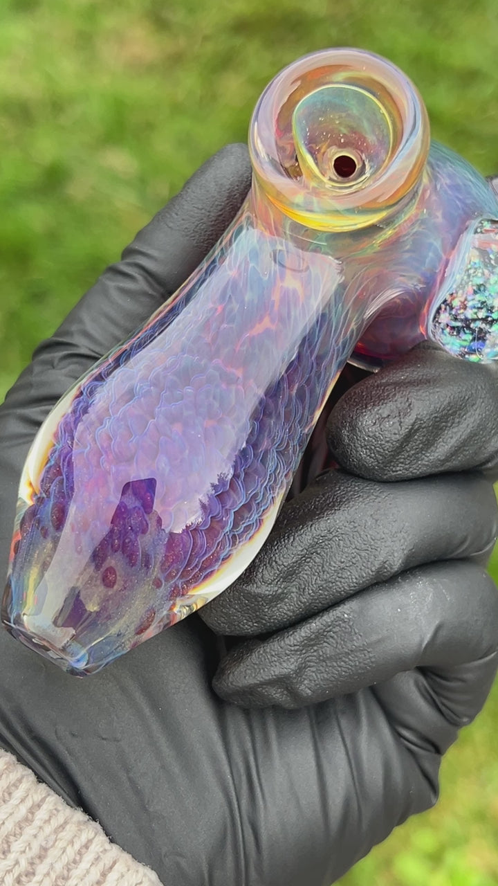 Purple Nebula with Crushed Opal Marble Drop Hammer