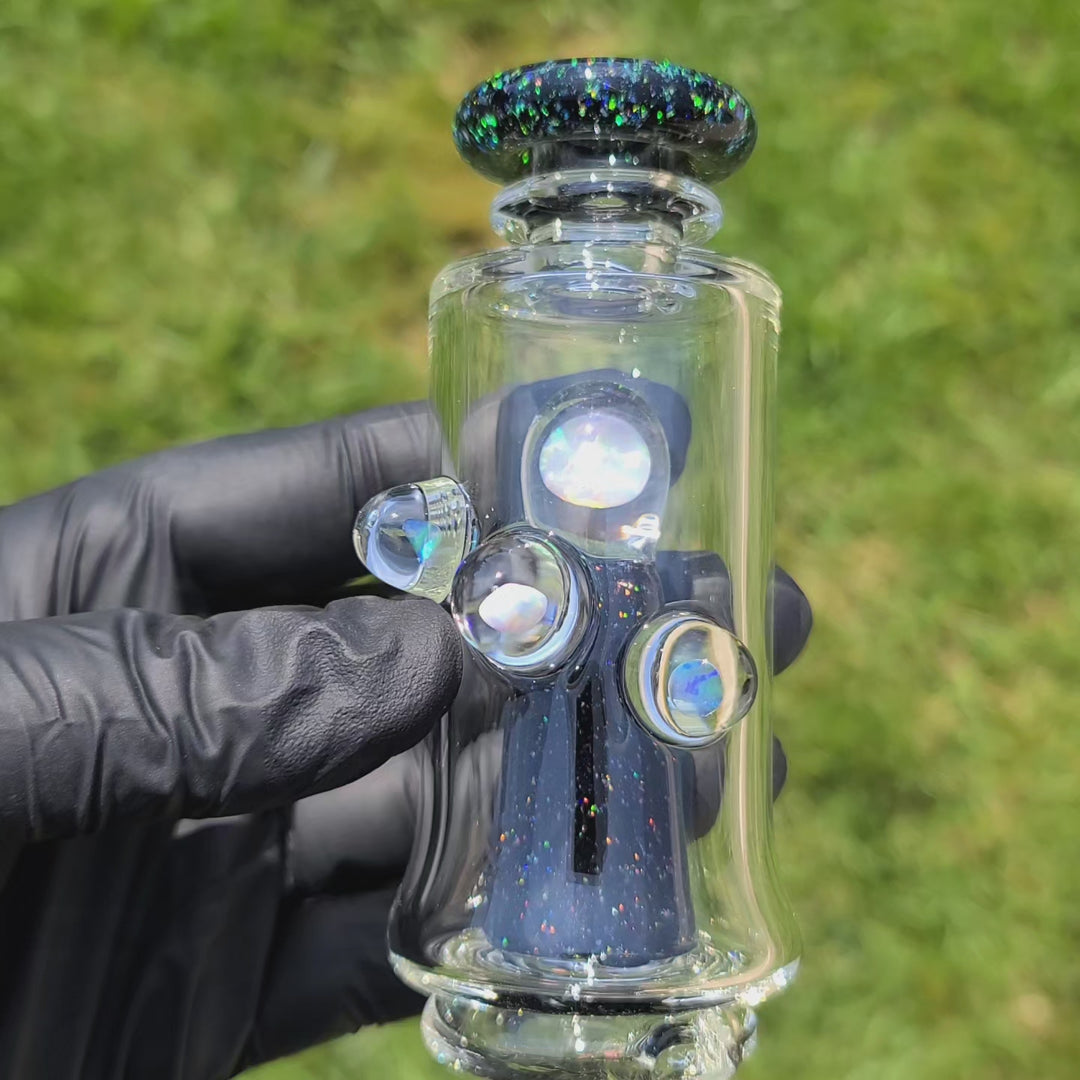 Puffco Peak Accessory Bubbler Black Crushed Opal  Noah the Glassblowa   