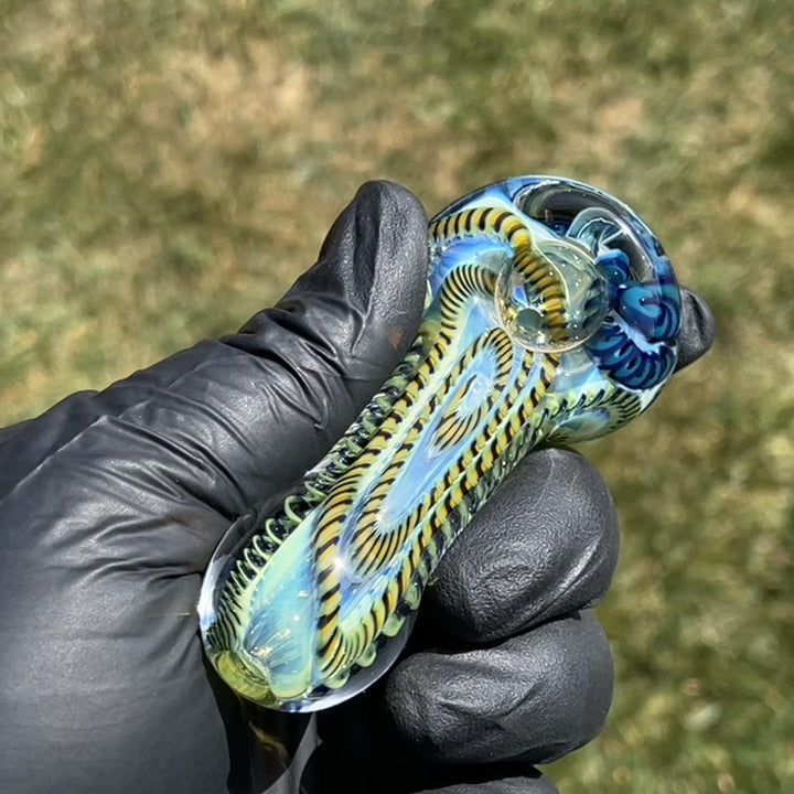 Color Inside Out Spoon Glass Pipe Tiny Mike