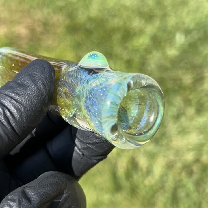 Mystery Aventurine Chillum Glass Pipe Chuck Glass