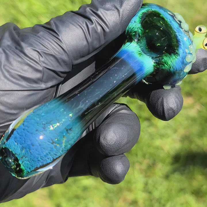 Green Happy Frog Pipe