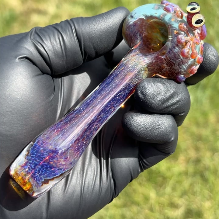 Purple Magic Frog Spoon Glass Pipe Beezy Glass