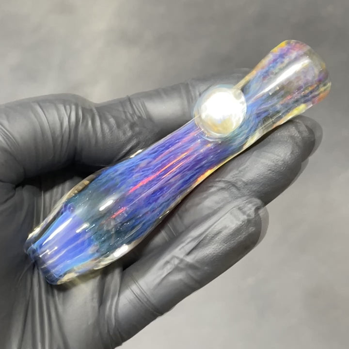 Purple Seaweed Opal Chillum Glass Pipe Tako Glass