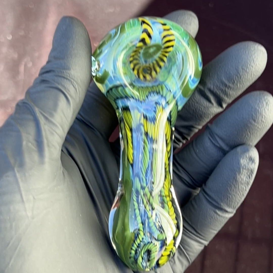 Color Inside Out Spoon Glass Pipe Tiny Mike