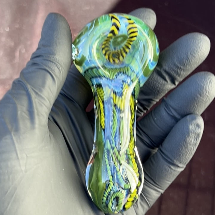 Color Inside Out Spoon Glass Pipe Tiny Mike