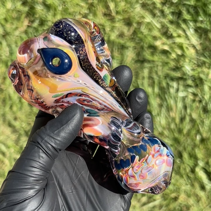 Thick and Twisted Wig Wag Pipe Glass Pipe Molten Imagination
