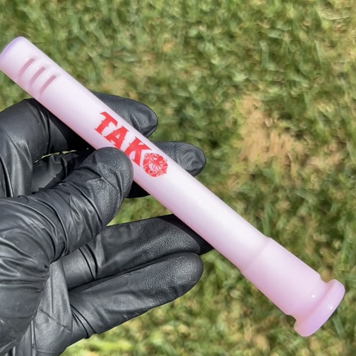 14mm Milky Pink Tako Logo Downstem Accessory Tako Glass