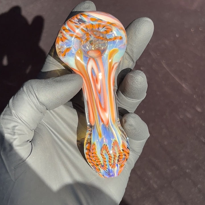 Color Inside Out Spoon Glass Pipe Tiny Mike