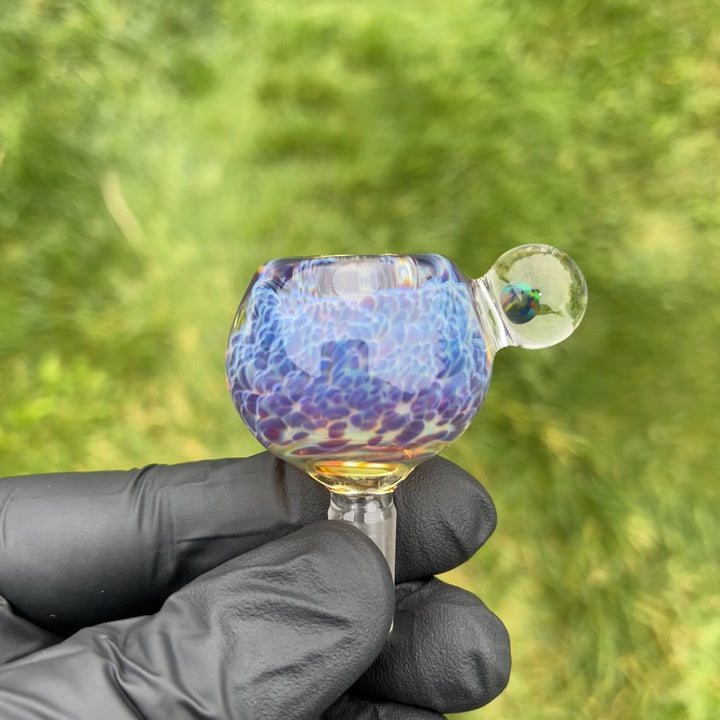 10 mm Purple Nebula Pull Slide with Black Planet Opal