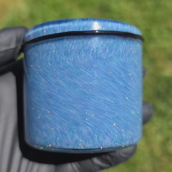 Steel Blue Crushed Opal Jar - 4oz
