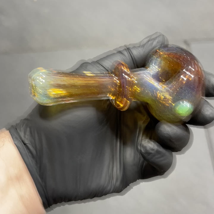 Thick Aventurine Pipe + Ryot Headcase Combo Glass Pipe Chuck Glass