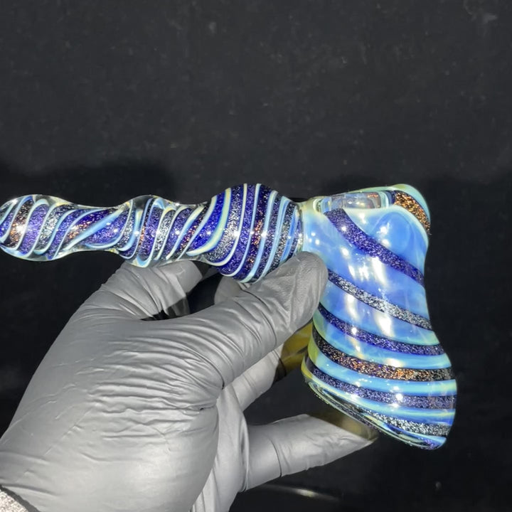 Dichro Fume Swirl Bubbler Glass Pipe Tiny Mike