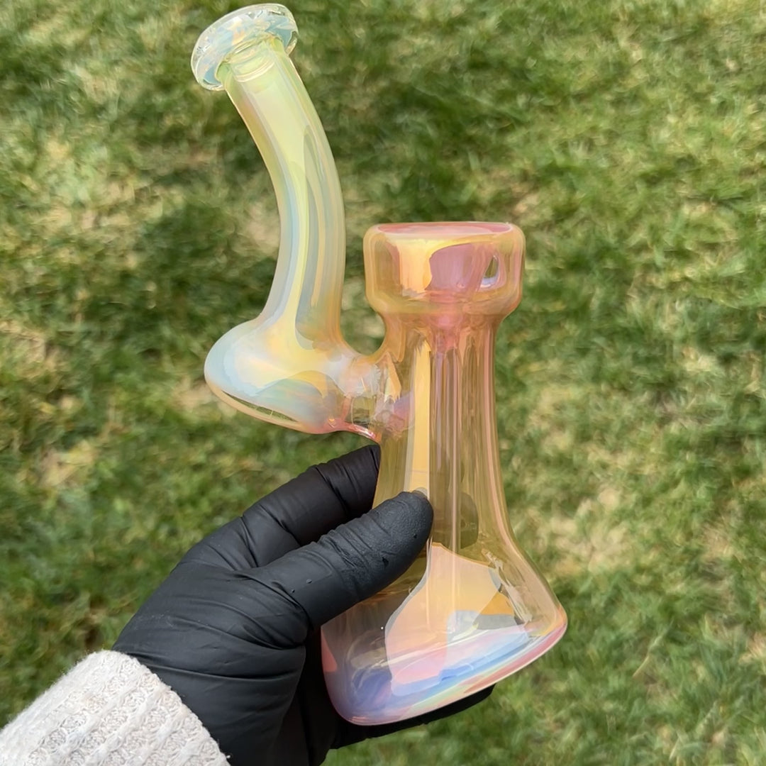 Gold Fume Bubbler with White Carb