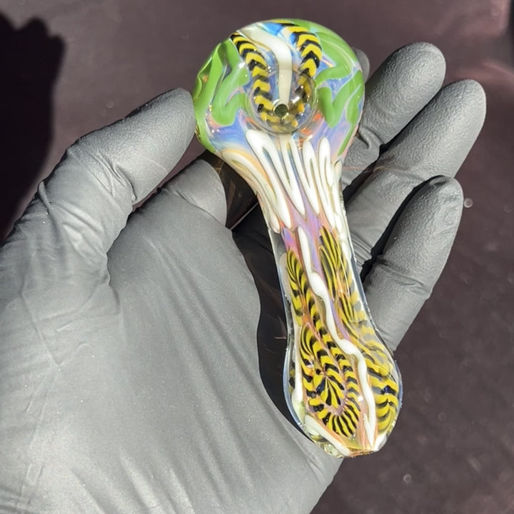 Color Inside Out Spoon Glass Pipe Tiny Mike
