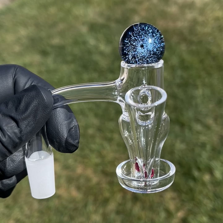 14mm 90° Terp Slide Banger with Dichro Marble Set Accessory TG