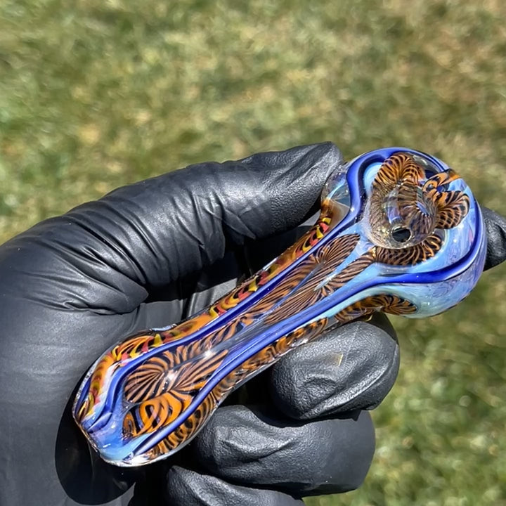 Color Inside Out Spoon Glass Pipe Tiny Mike