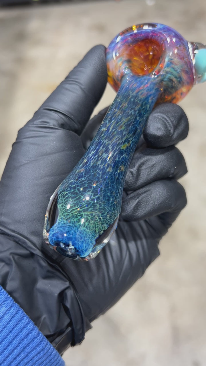 Blue Mushie Marble Pipe