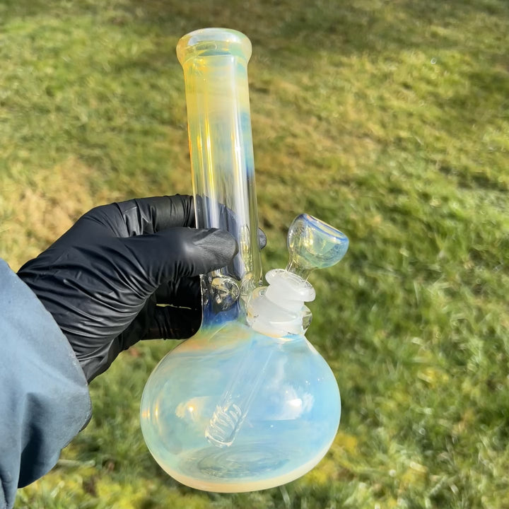 9" Fumed Bubble Bong Glass Pipe Mary Jane's Glass