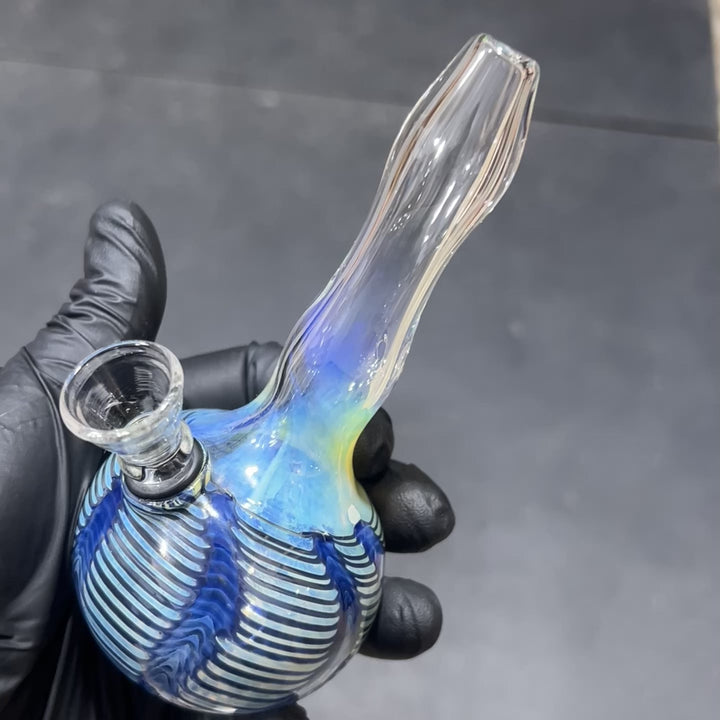 5" Silver Fumed Mini Bong Glass Pipe Mary Jane's Glass