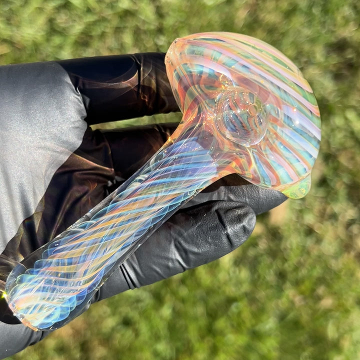 Thick Fume Pipe Green Slyme Marble Glass Pipe Chuck Glass