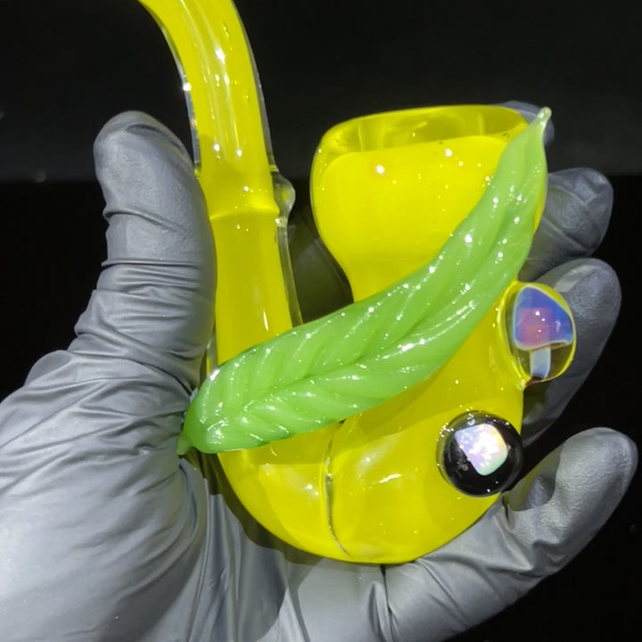 Lemon Mushroom Leaf Opal Opal Sherlock Glass Pipe Beezy Glass