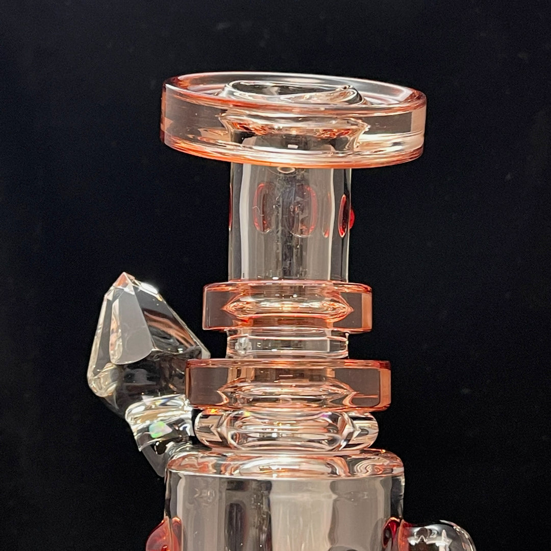 Crystal Red Elvis Worked Rig Glass Pipe Hubbard Glass   