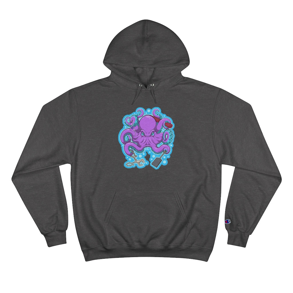 Tako Champion Hoodie Apparel Printify Charcoal Heather S 