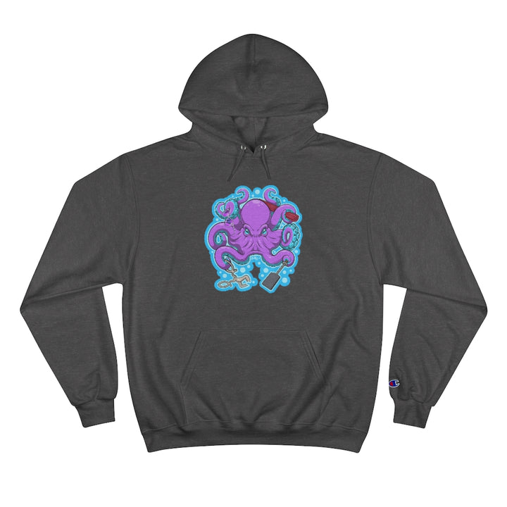 Tako Champion Hoodie Apparel Printify Charcoal Heather S 