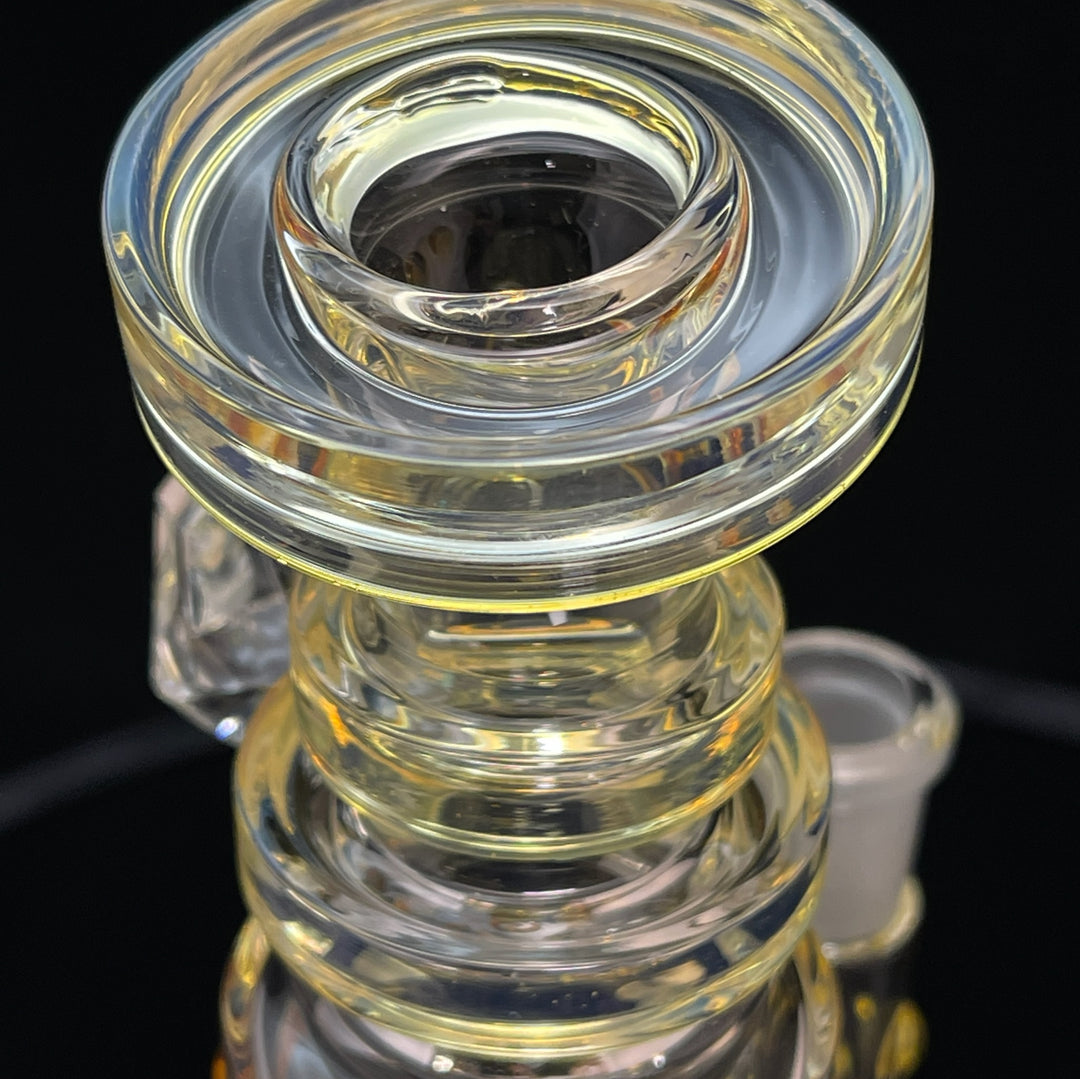 Crystal Golden Worked Rig Glass Pipe Hubbard Glass   