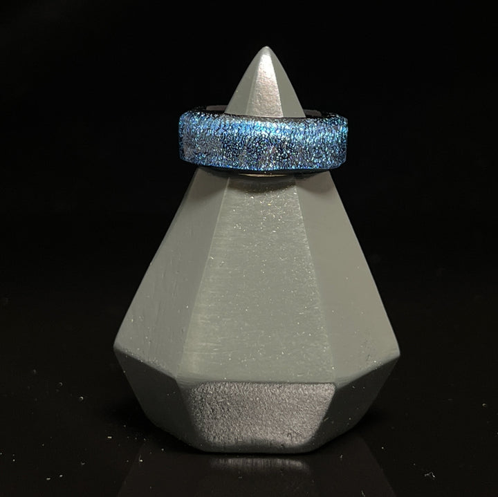 Dichro Blue Band Glass Ring Jewelry Marni420   