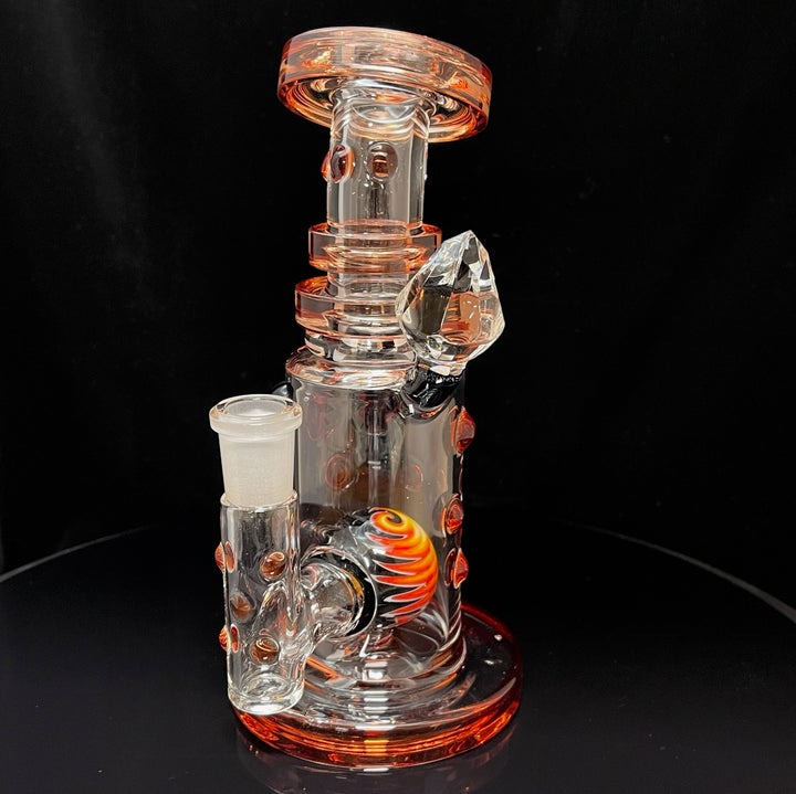 Crystal Red Elvis Worked Rig Glass Pipe Hubbard Glass   