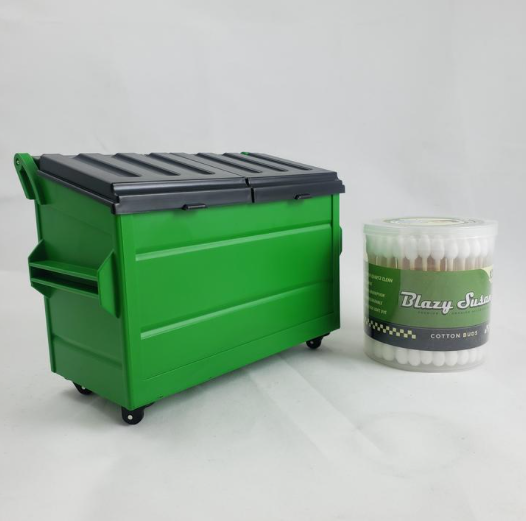 Mini Dumpster Desktop Container Cleaning Supplies Fresh Glass Co Green  