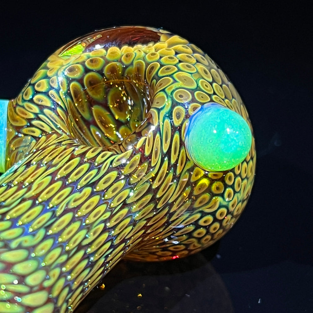 Snakeskin Spoon Medium 1 Glass Pipe Firekist Glass   