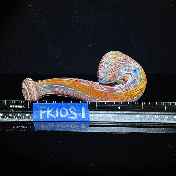 Half Pounder Inside Out Sherlock 1 Glass Pipe Firekist Glass   