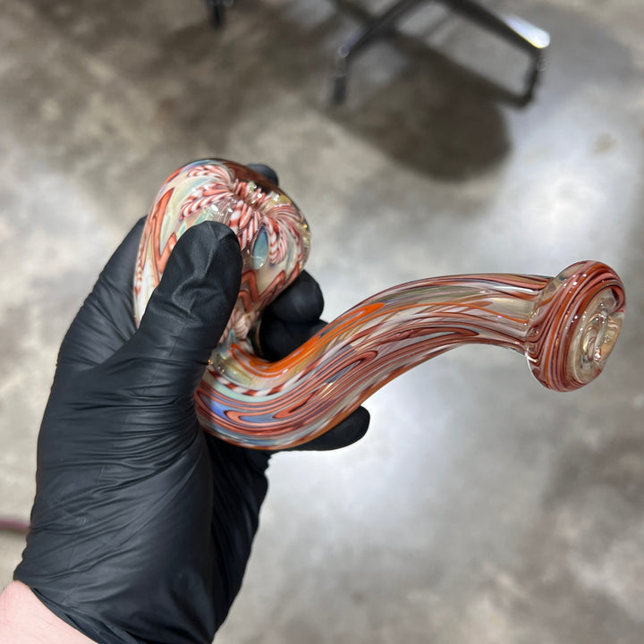 Half Pounder Inside Out Sherlock 1 Glass Pipe Firekist Glass   