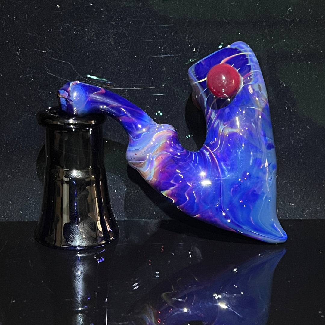 Purple Sharktooth Sherlock Pipe Glass Pipe Tyme One Glass   