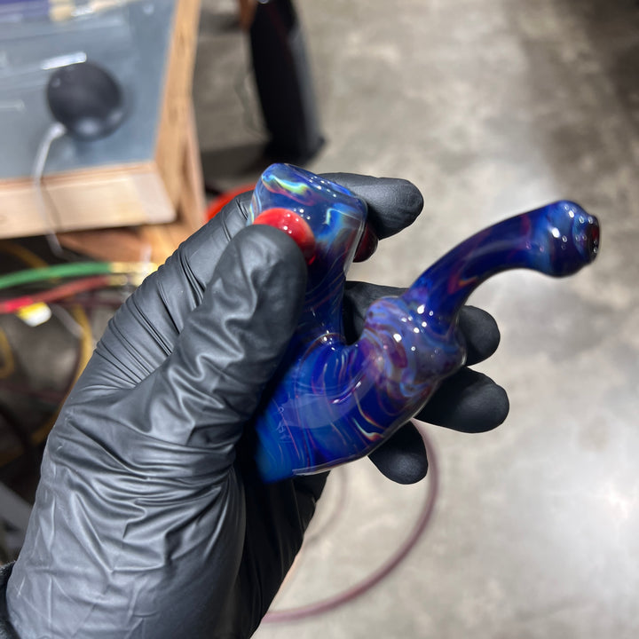 Purple Sharktooth Sherlock Pipe Glass Pipe Tyme One Glass   