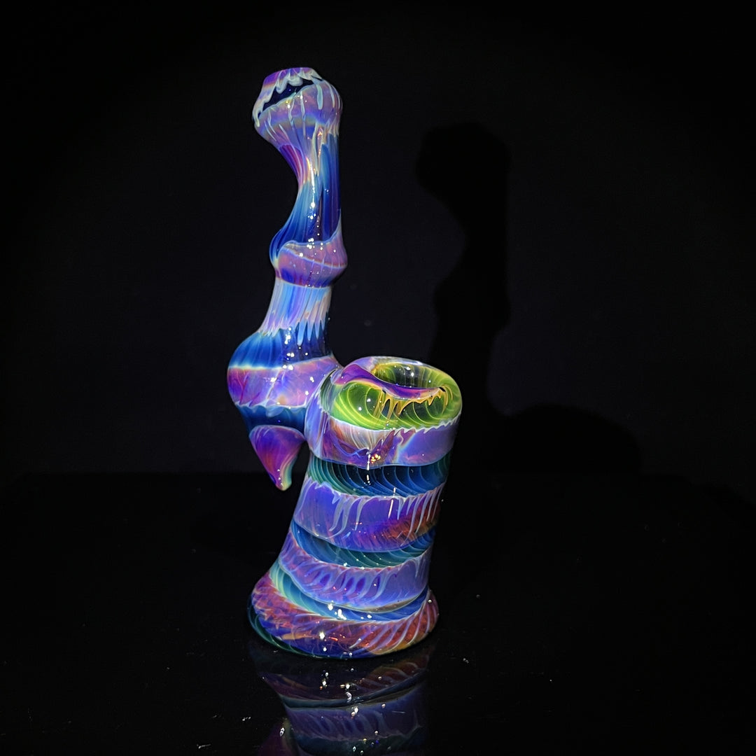 Purple Tie Dye Sherlock Bubbler 4 Glass Pipe Jedi Glassworks   