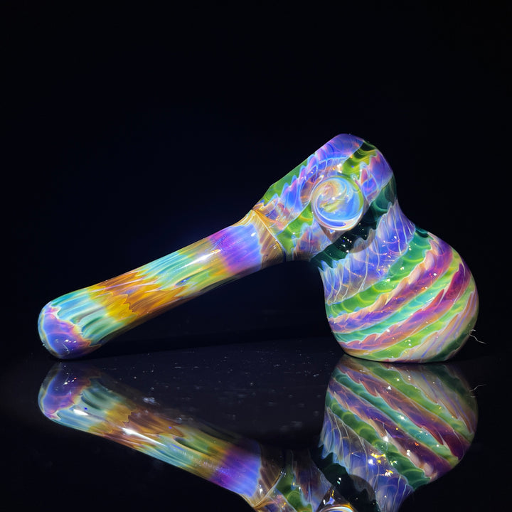 Purple Tie Dye Bubbler 4 Glass Pipe Jedi Glassworks   