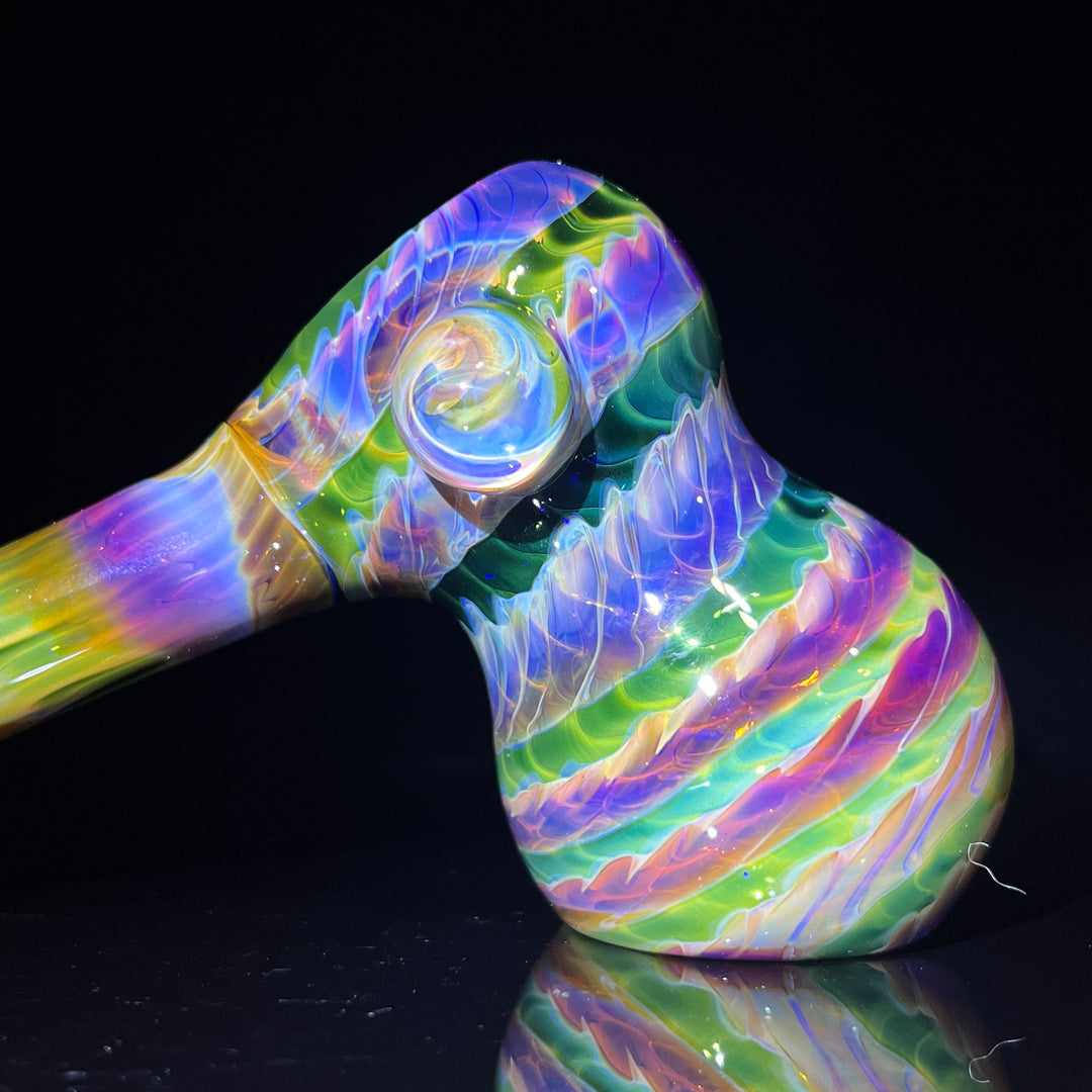 Purple Tie Dye Bubbler 4 Glass Pipe Jedi Glassworks   