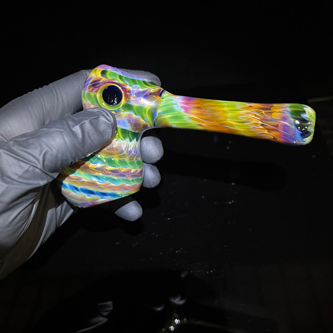 Purple Tie Dye Bubbler 4 Glass Pipe Jedi Glassworks   