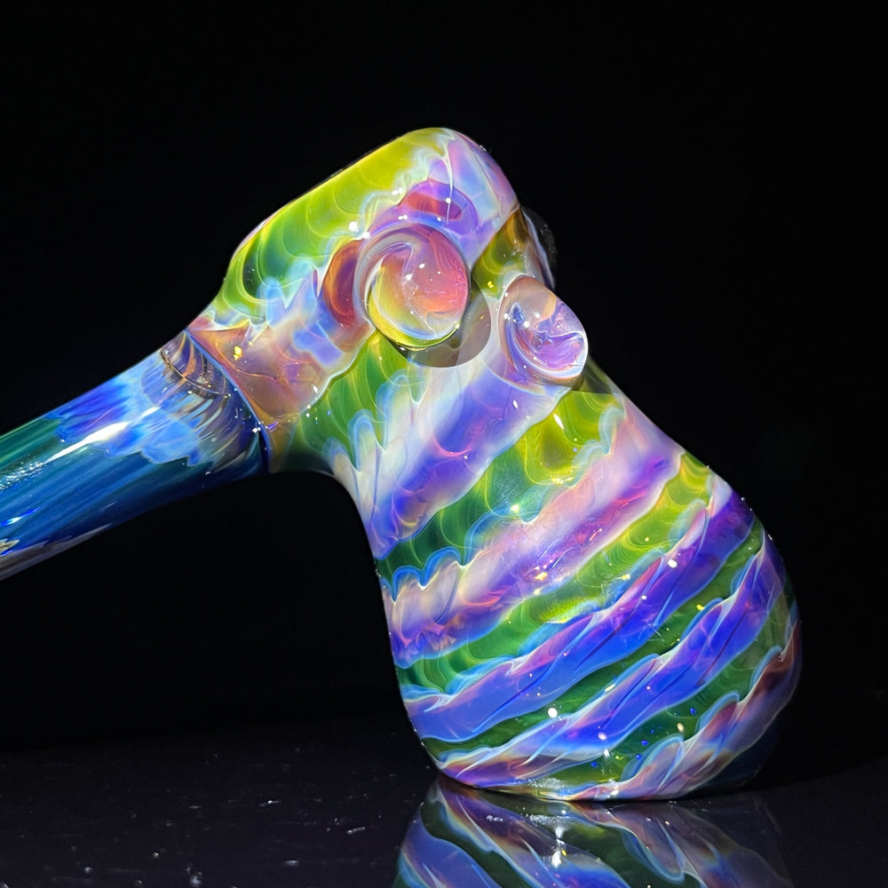 Purple Tie Dye Bubbler 5 Glass Pipe Jedi Glassworks   