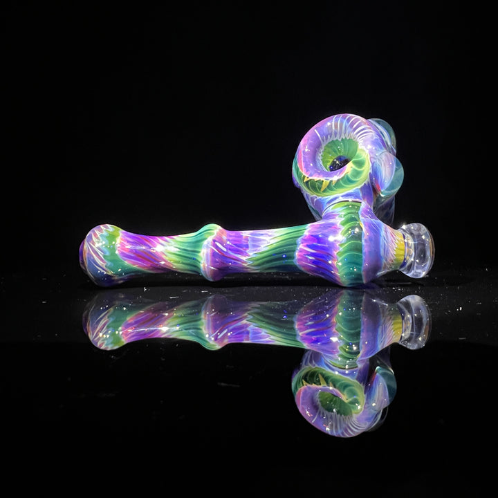 Purple Tie Dye Sidecar Bubbler 1 Glass Pipe Jedi Glassworks   