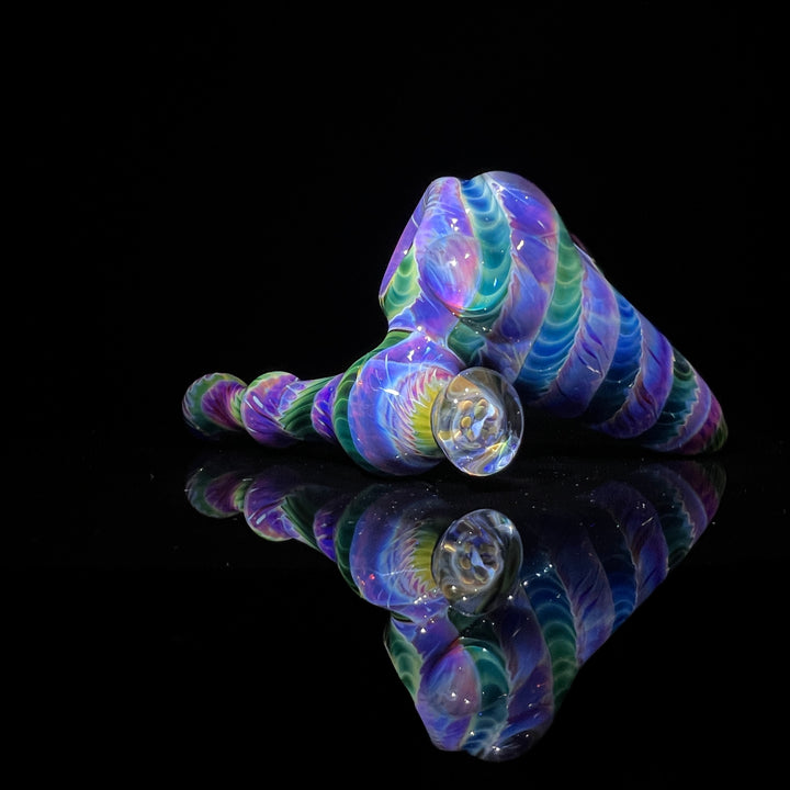 Purple Tie Dye Sidecar Bubbler 1 Glass Pipe Jedi Glassworks   