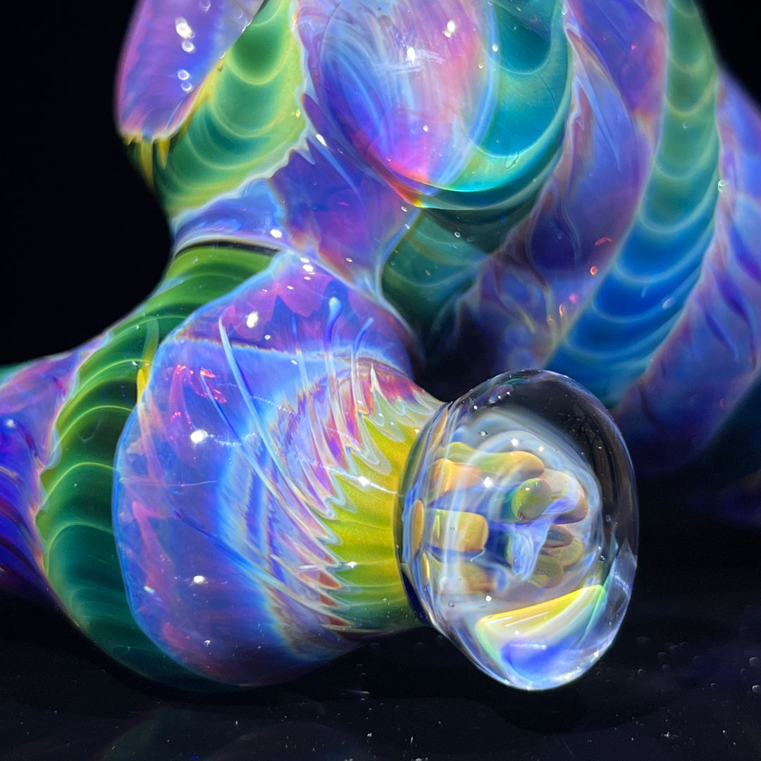 Purple Tie Dye Sidecar Bubbler 1 Glass Pipe Jedi Glassworks   